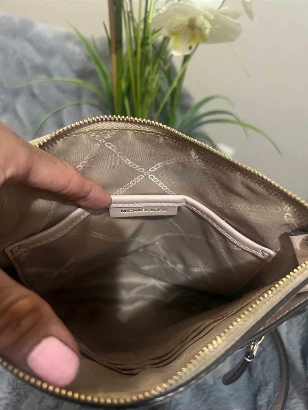 Michael Kors peebled leather